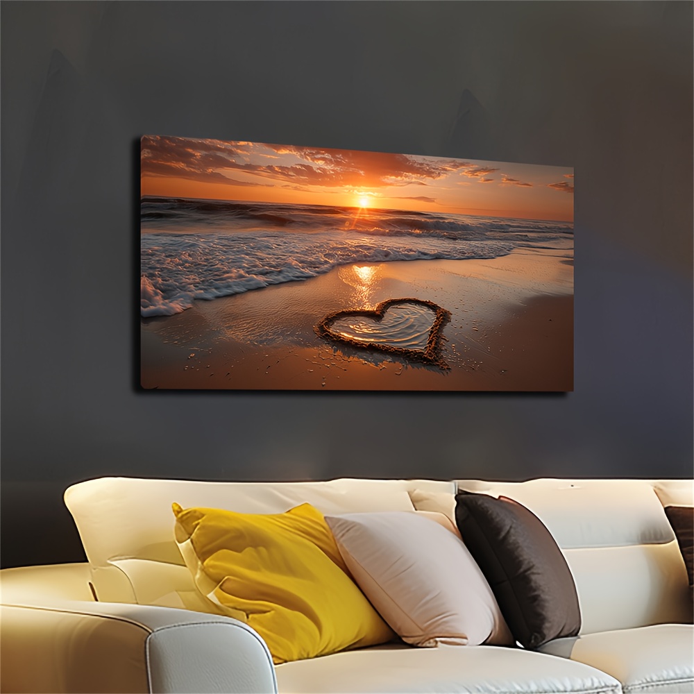 TEMU 2d Flat, [2d Flat] 1pc Frameless Realistic Style Canvas Wall Art Decorative Painting - Scenic Decor 50x100cm (20x40 Inches) - Suitable For Walls