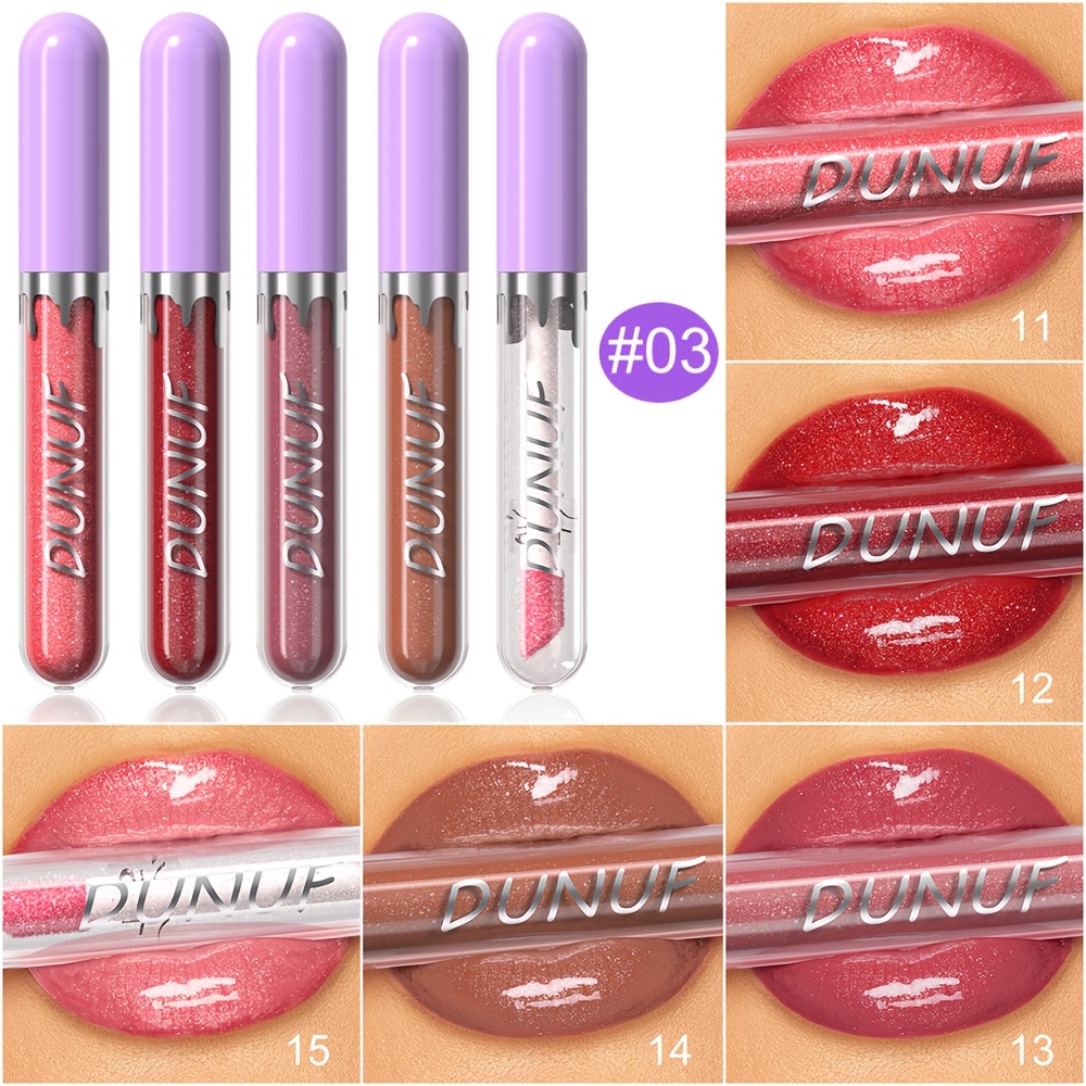 Image of 5pcs Long-lasting Lip Gloss Set Waterproof Lipstick Non-fading Cup Beginner Friendly Perfect Christmas Gift Beautifully Wrapped
