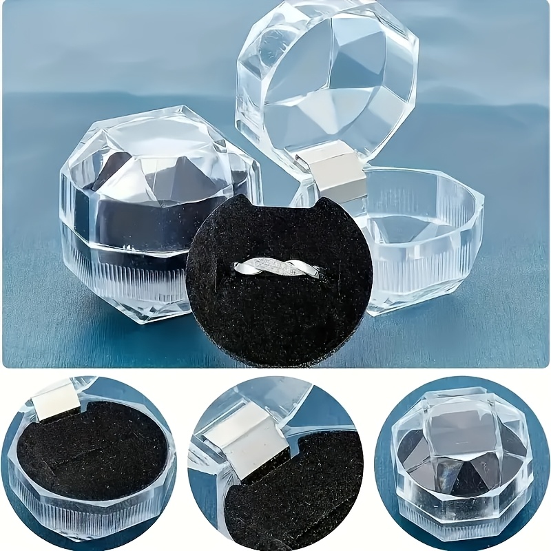 27pcs Crystal Clear Acrylic Jewelry Gift Boxes with Foam Insert