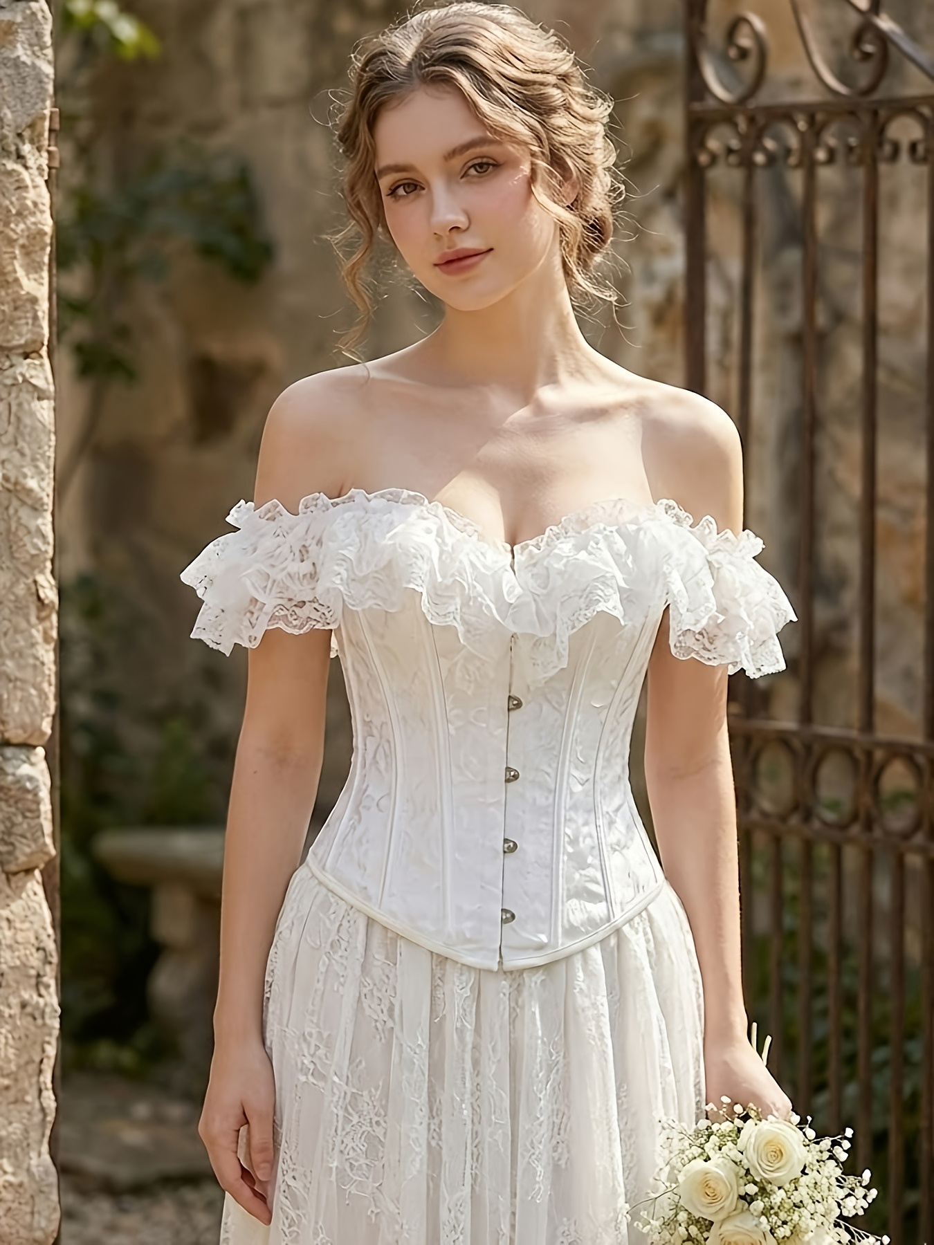 one shoulder lace tight bodycon corset top wedding
