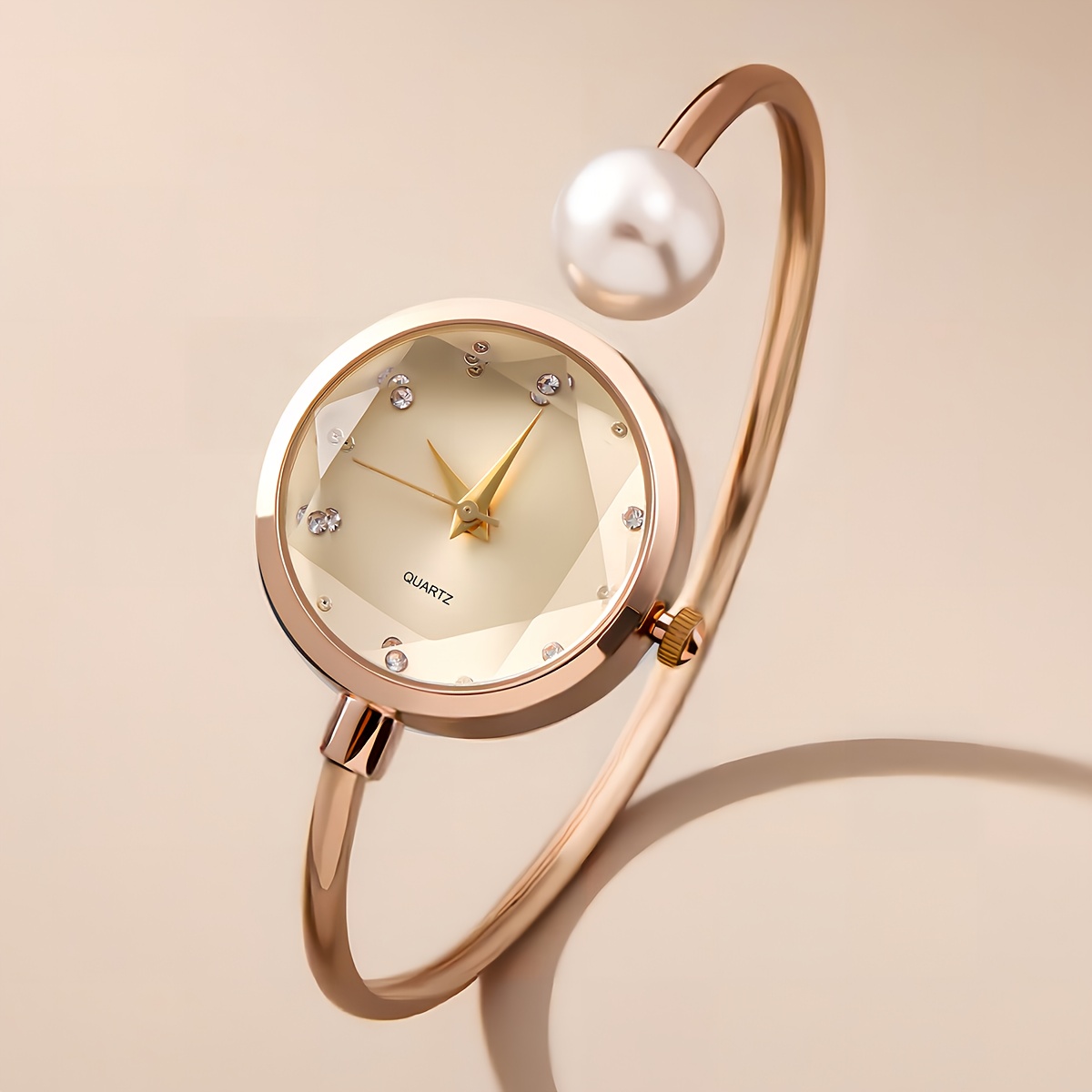 BERGCOZ Reloj de Mujer Elegante Minimalista Redondo de Cuarzo con Manecillas, Aleación Dorada y Correa, Batería No Recargable, Uso Diario y Formal, Regalo Perfecto Para el Día de San Valentín, Cumpleaños, Navidad, Día del Maestro, Temporada de Apertura, Relojes para Damas