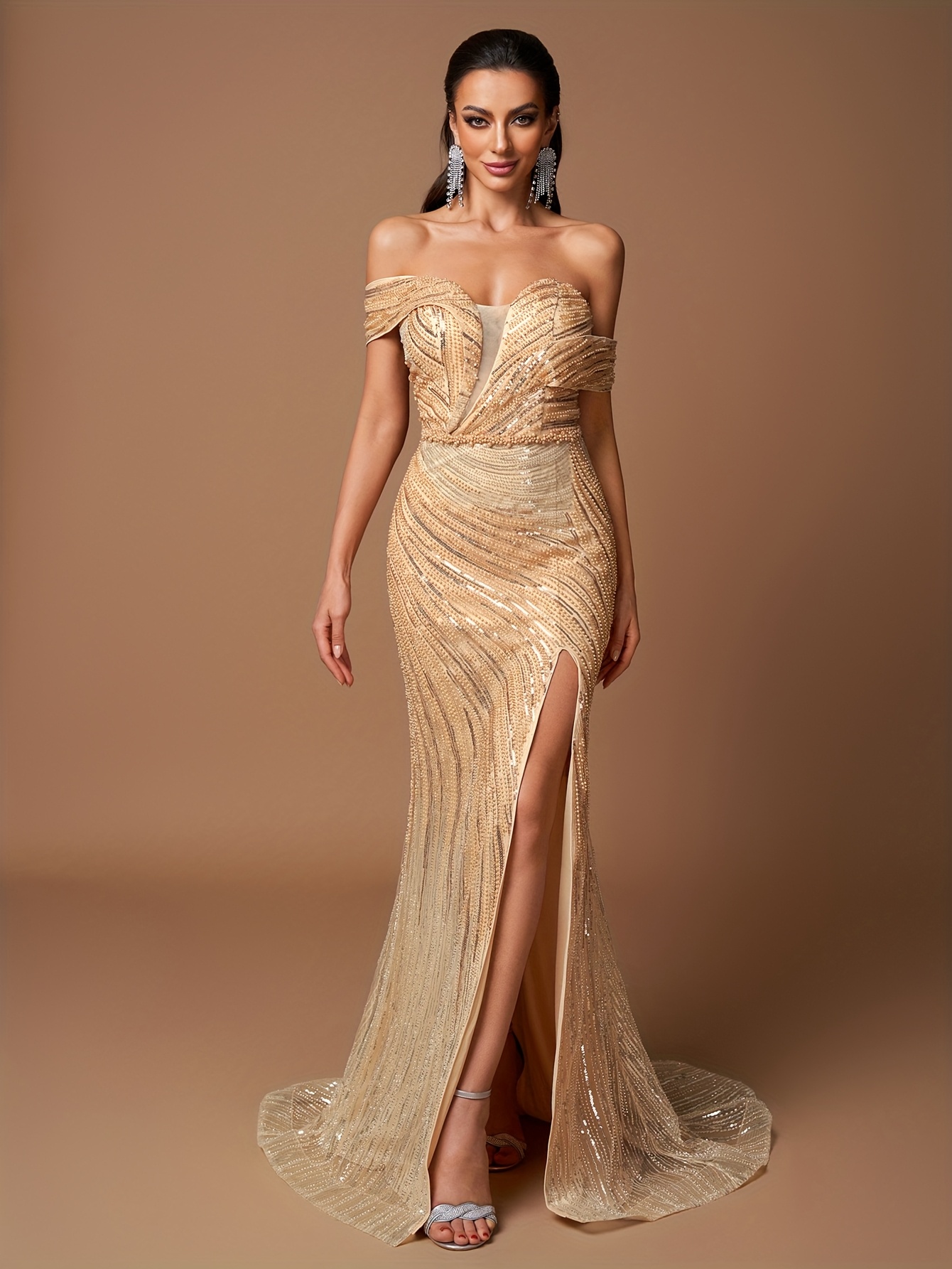 evening dresses for party sold on Temu United States