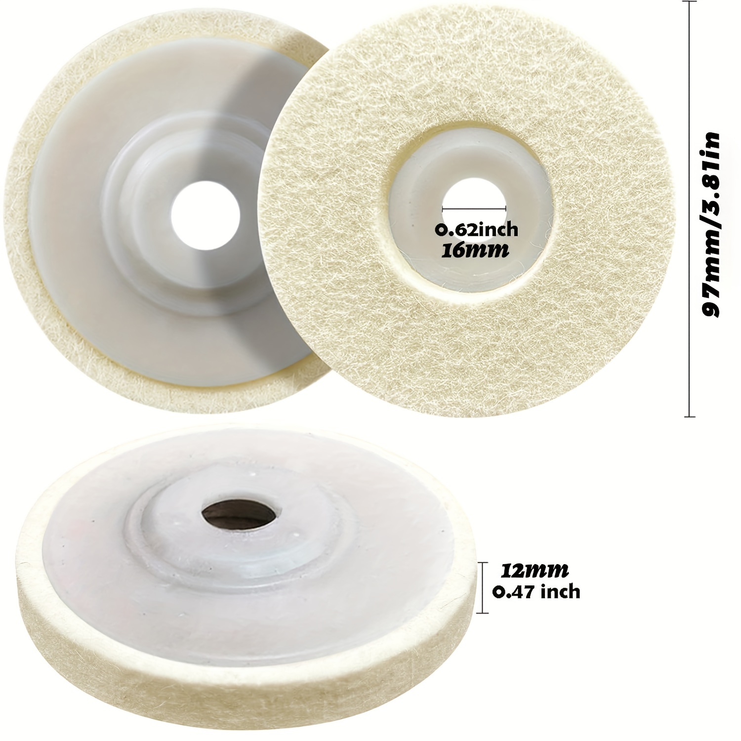 Wool Felt Polishing Wheel Disc Wool Buffing Pad Metal - Temu Canada