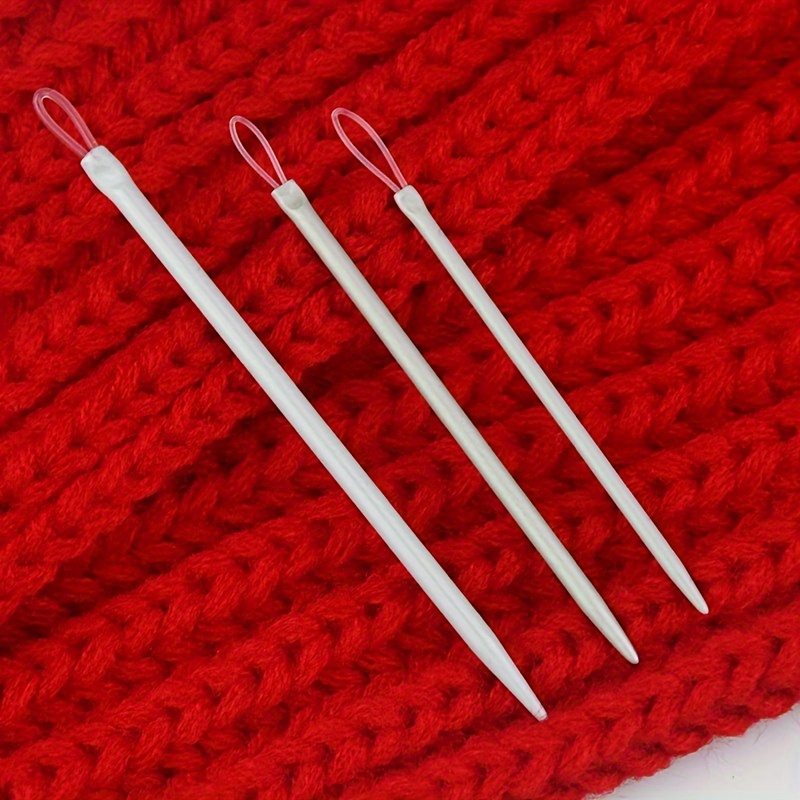 

Set Of 3 Crochet Hooks - Nylon Yarn Aluminum Needles, Knitting & Crochet Tools For Diy Sweater Crafting