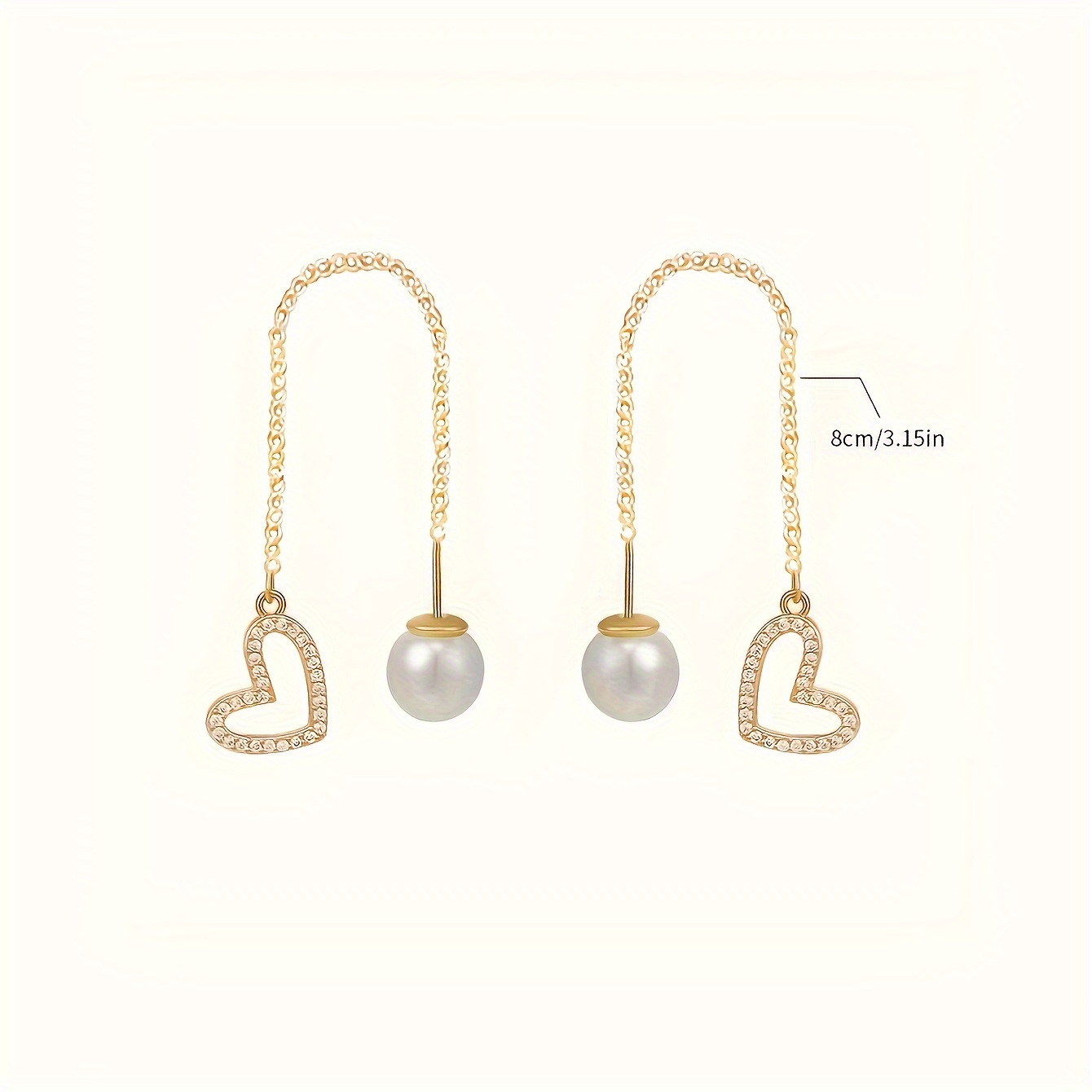 Rhinestone Love Charm Earrings