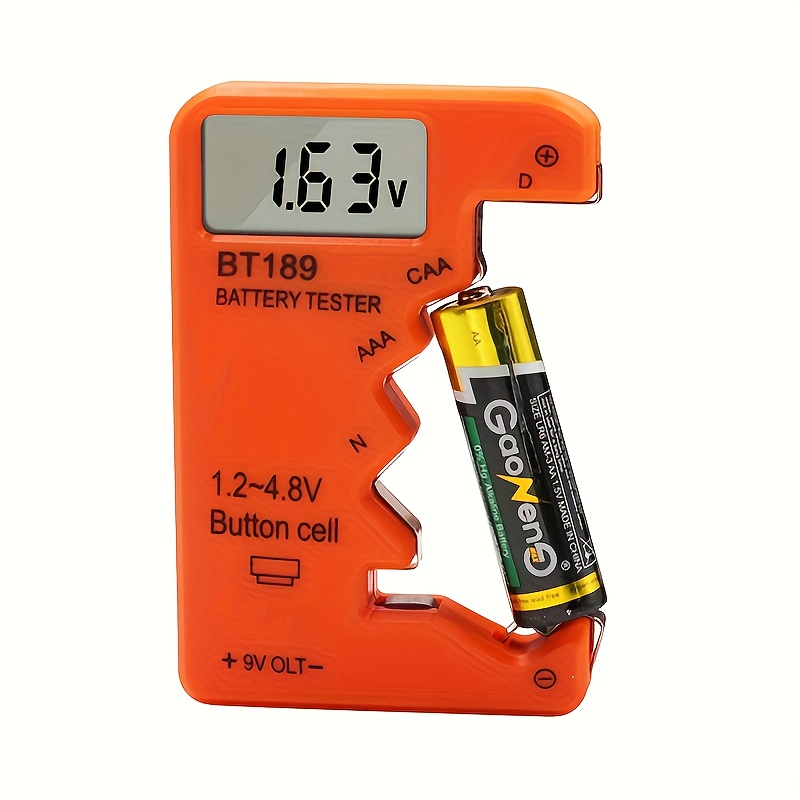 Probador de baterías digital portátil con pantalla LCD - Fácil de usar, sin necesidad de ensamblado, ideal para uso industrial