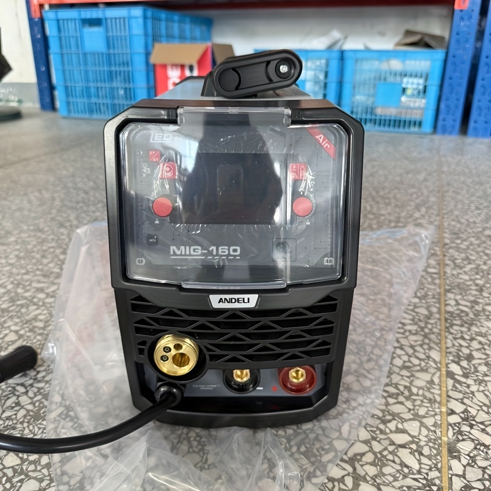 Image of Andeli Mig-160 Air, 220v/160a Gas/ Mig Welder, Gas Mig/flux Core Mig/lift Tig/manual Arc Welding 4-in-1 Multifunction Mig Welder, Led Digital Display, Control