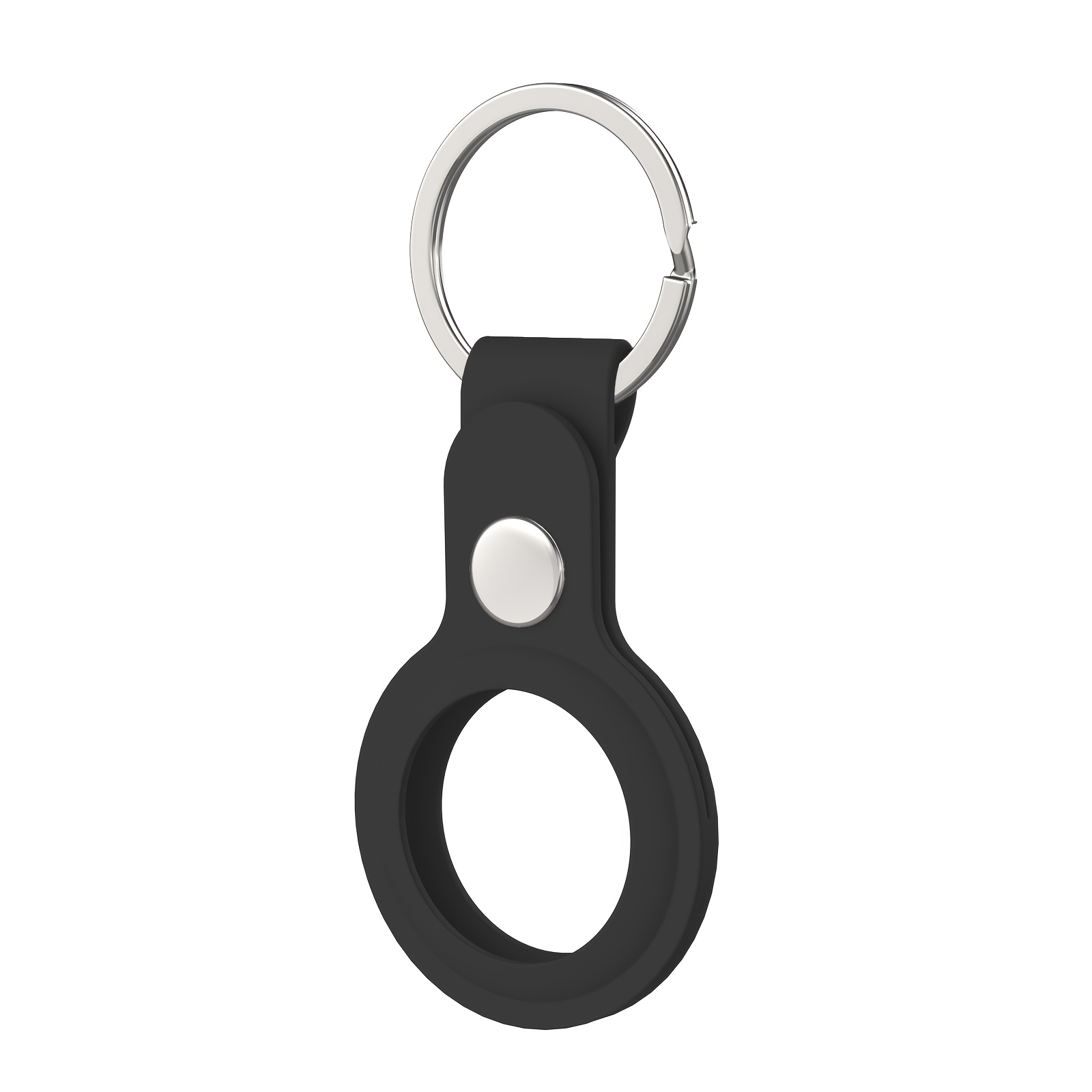 TEMU Dual-hole Silicone Airtag Case With Keychain, Suitable For Tracking And Keychains, Handbags, Wallets, And Suitcases - A Stylish Accessory To