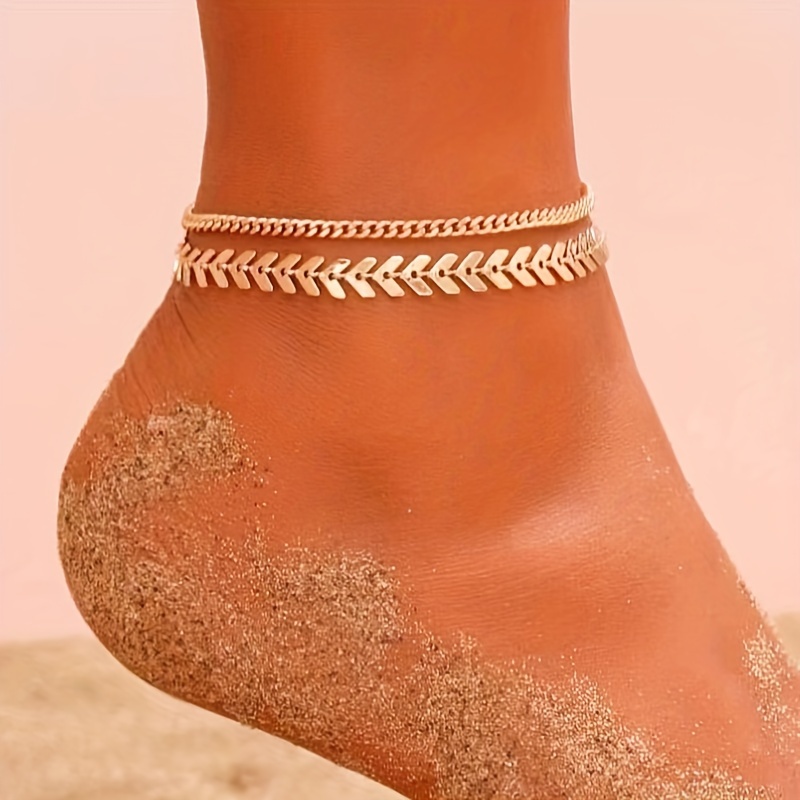 Wheat Spike Chain Beach Anklet for Women