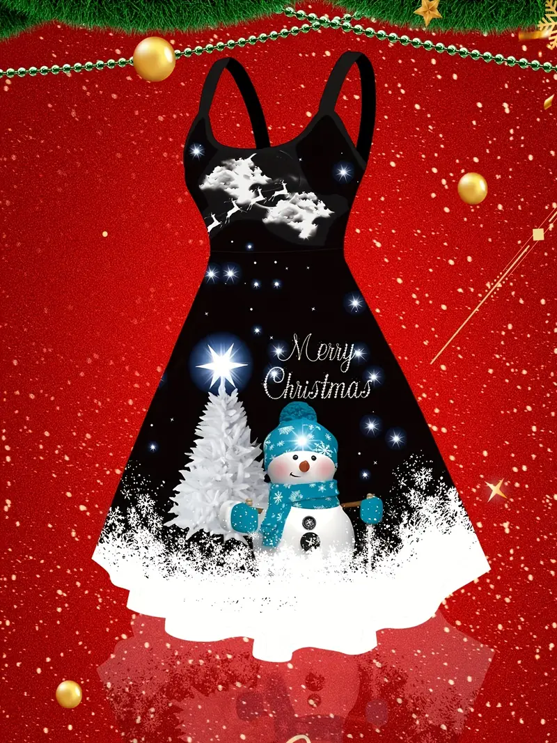womens sparkling christmas dress festive tree snowman - Temu womens sparkling christmas dress festive tree snowman - Temu
