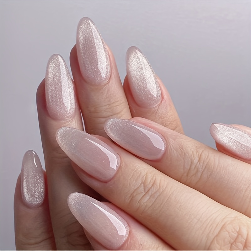 

24 Pcs Eye -shaped Press-on Nail Tips With