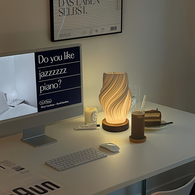 Modern Minimalist LED Touch-Dimmable Desk Lamp with Three Lighting Modes