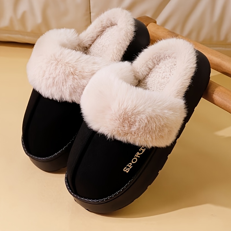 TEMU Solid Easy Comfortable Soft Women's Indoor Warm Slippers, Women Shoes