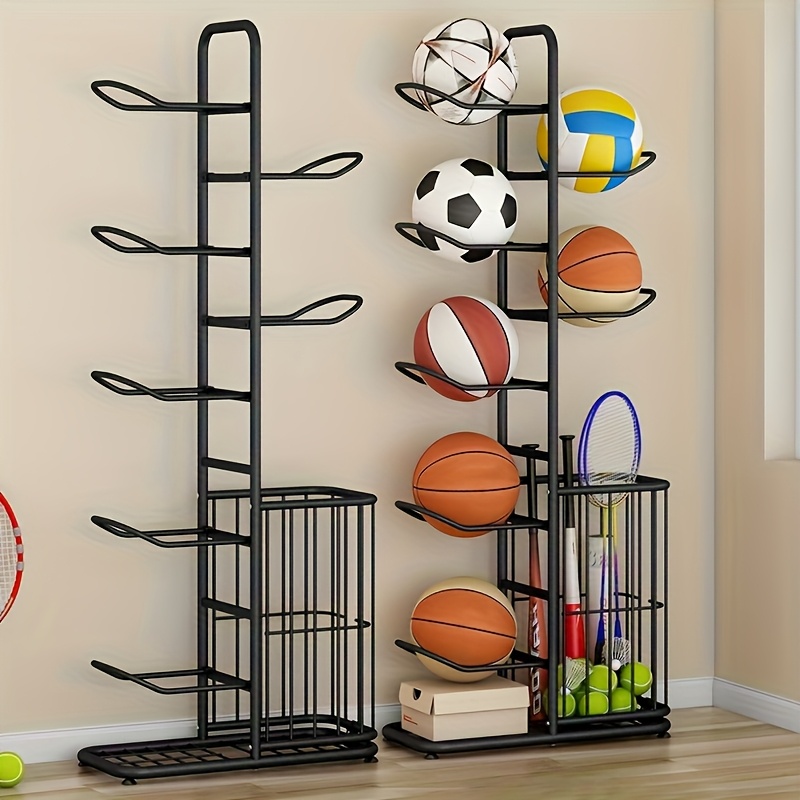 Garage Sports Equipment Organizer With Hooks