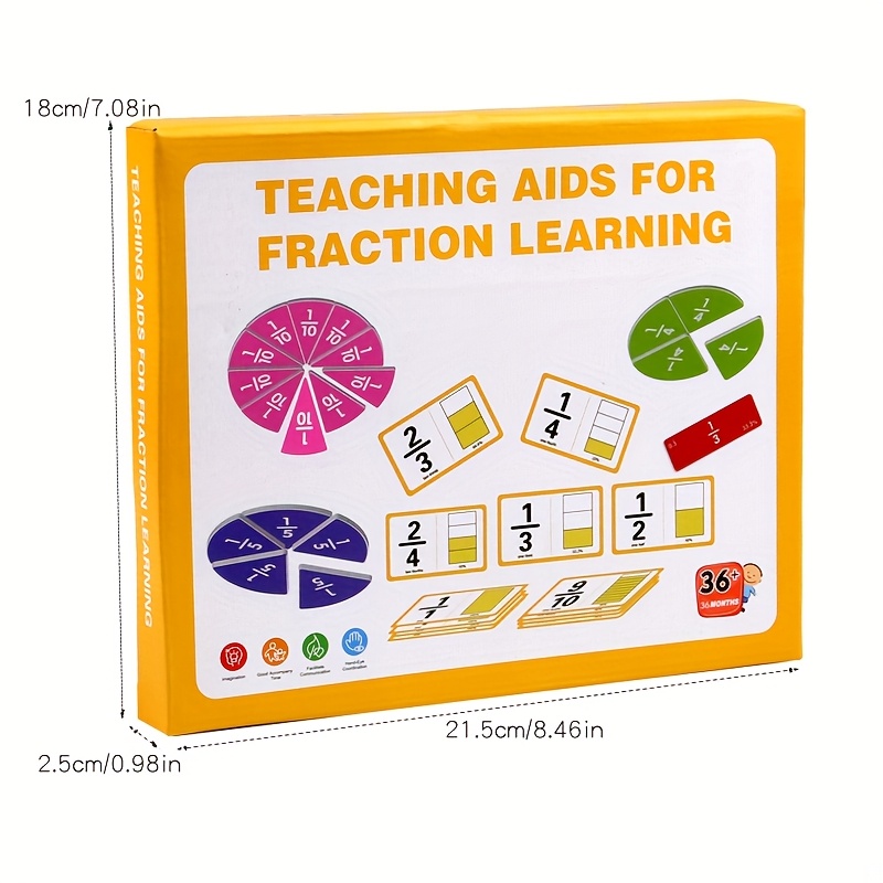Fraction Plate Addition, Subtraction, Multiplication, And Division Exercise Hand Skills Educational Game