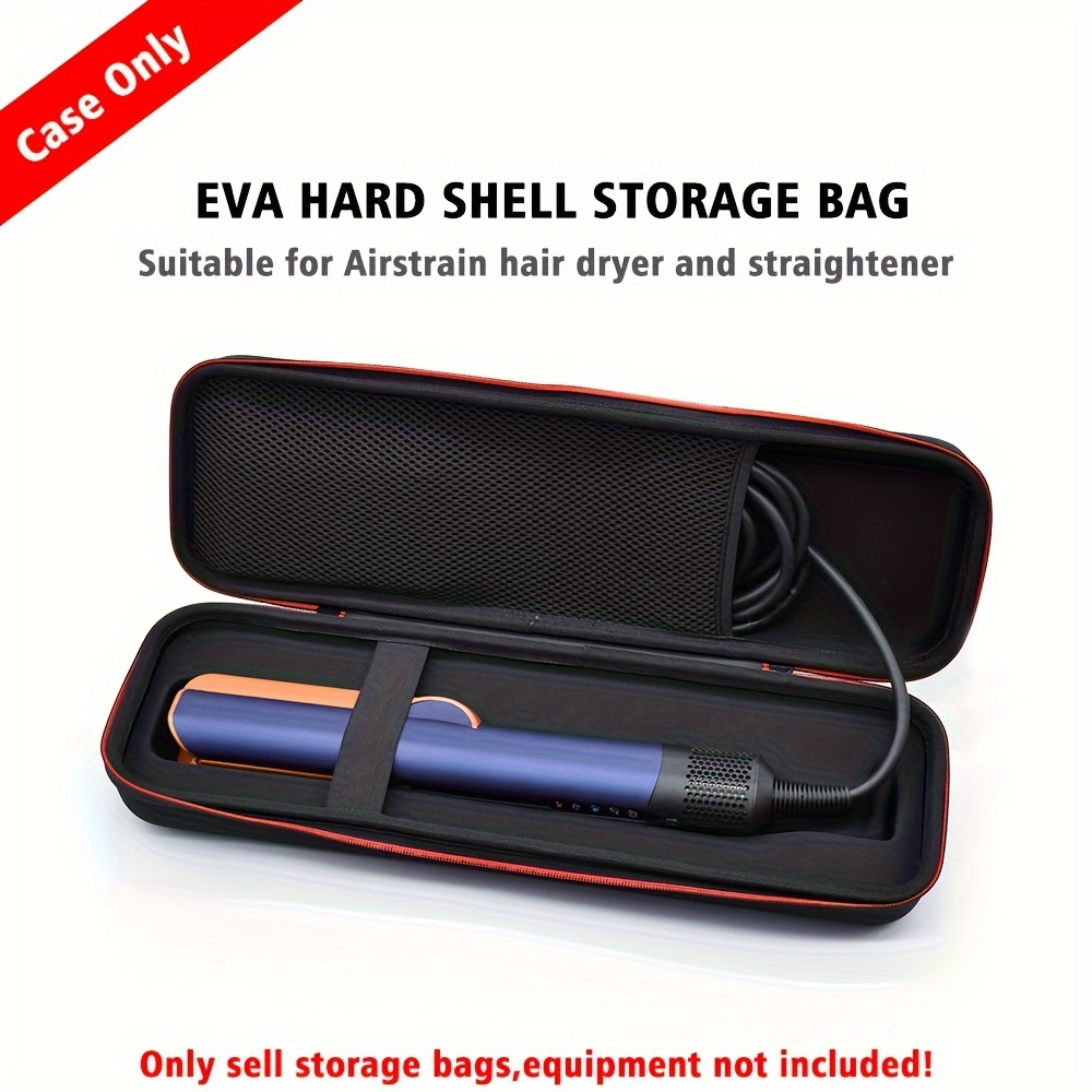 

Waterproof, Shockproof & Dustproof Storage Case For Dyson Hair Straightener - Eva Hard Shell With Double Zipper Design For Travel & Daily Use