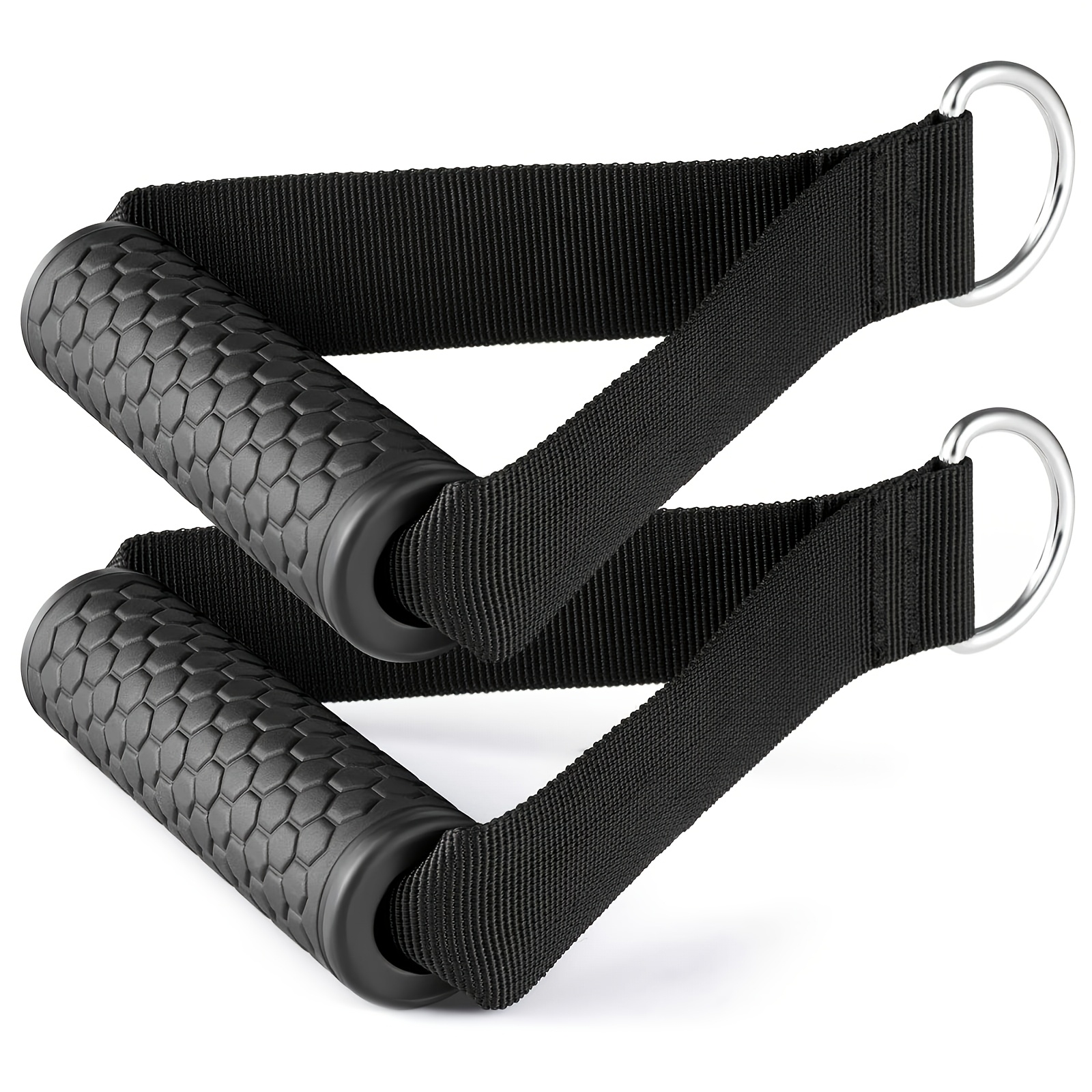 TEMU Poignée de bande de résistance robuste 1/2 pièces : avec de noyau en ABS, accessoire de machine à câbles pour un entraînement de force .