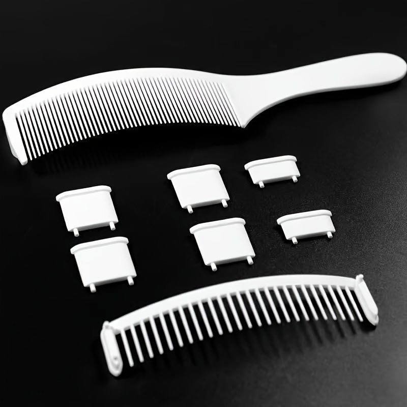 1 Set Of Professional Barber Combs With Gradient Indicator - Plastic Brush, Normal Hair, Combing Comb, Abs Handle - Tool For Precise Cutting And Shaping