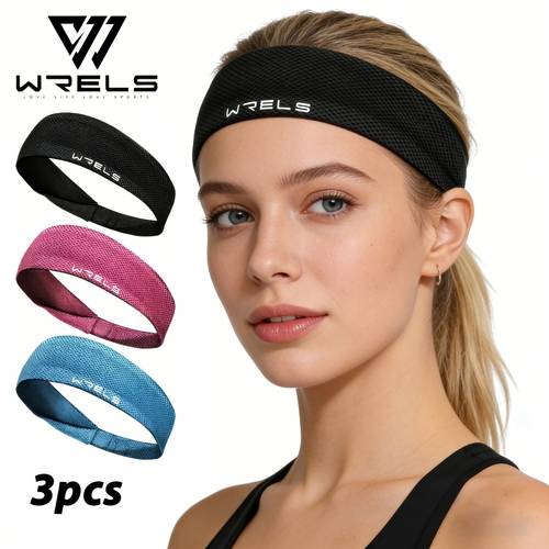 3pcs cooling headbands for sports sweat absorbent breathable elastic suitable for yoga badminton headbands for machine washable outdoor for gym training yoga