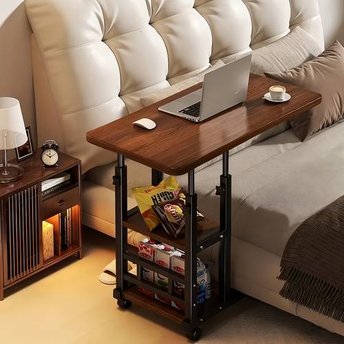modern bed sofa side table compact and durable construction 2 colors adjustable height side table suitable for living room bedroom small multi purpose tray home office comfortable space