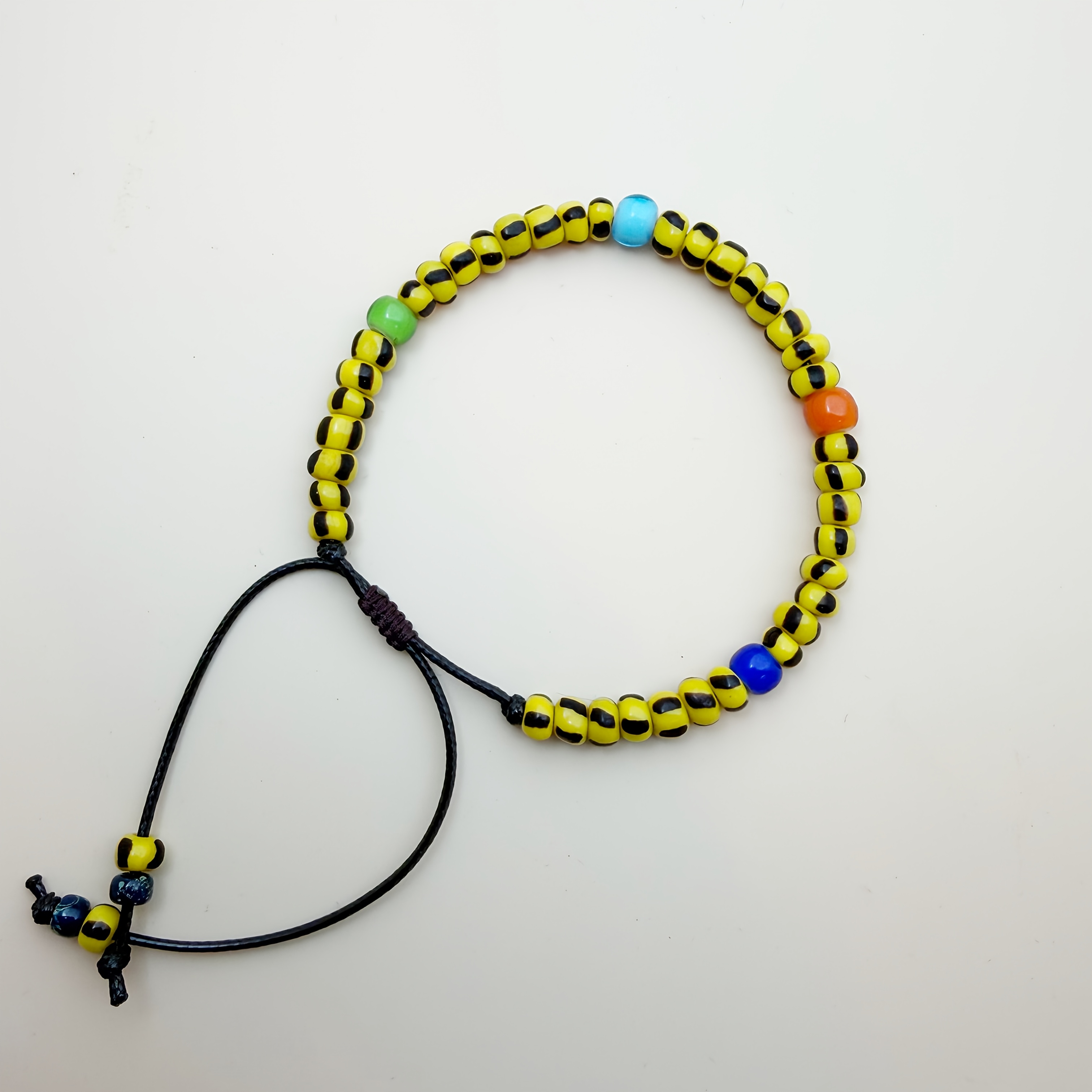 Vintage Trade Beads Adjustable Bracelet