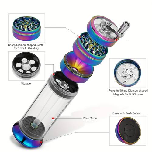 3 in 1 hand crank tobacco grinder herb grinder multifunctional cone loader rolling machine blunt joint roller machine grinding filling storage all in one with cleaning brush