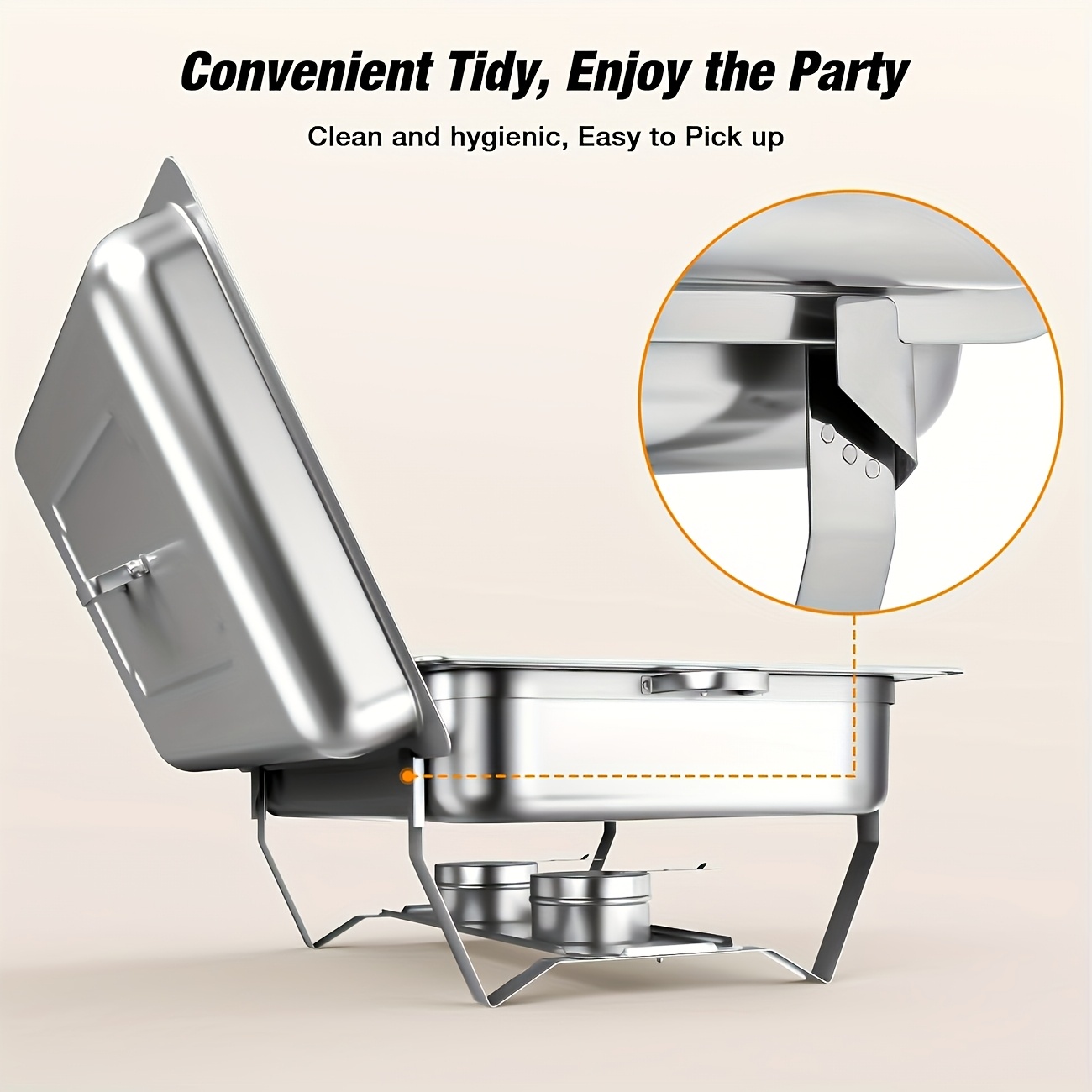 Stainless Steel Rectangular Chafing Dish for Self-Service