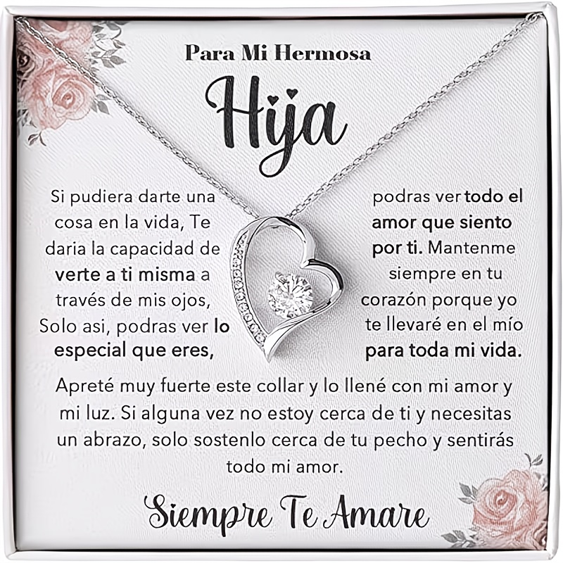 TEMU Elegante, a y . Para mi hija - Collar de , un regalo a hija, regalo de Navidad, regalo de