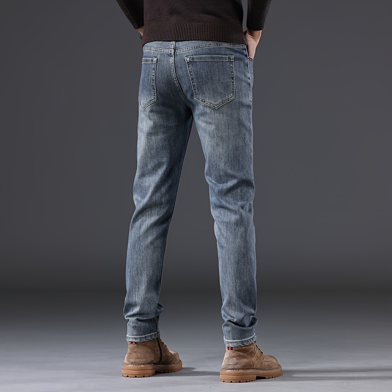  Jeans ajustados para hombre, pantalones de mezclilla