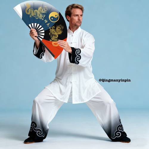 tai fan 13 inch folding fan with traditional nese dragon suitable for tai practice martial arts performances gifts for for weddings cultural events daily training