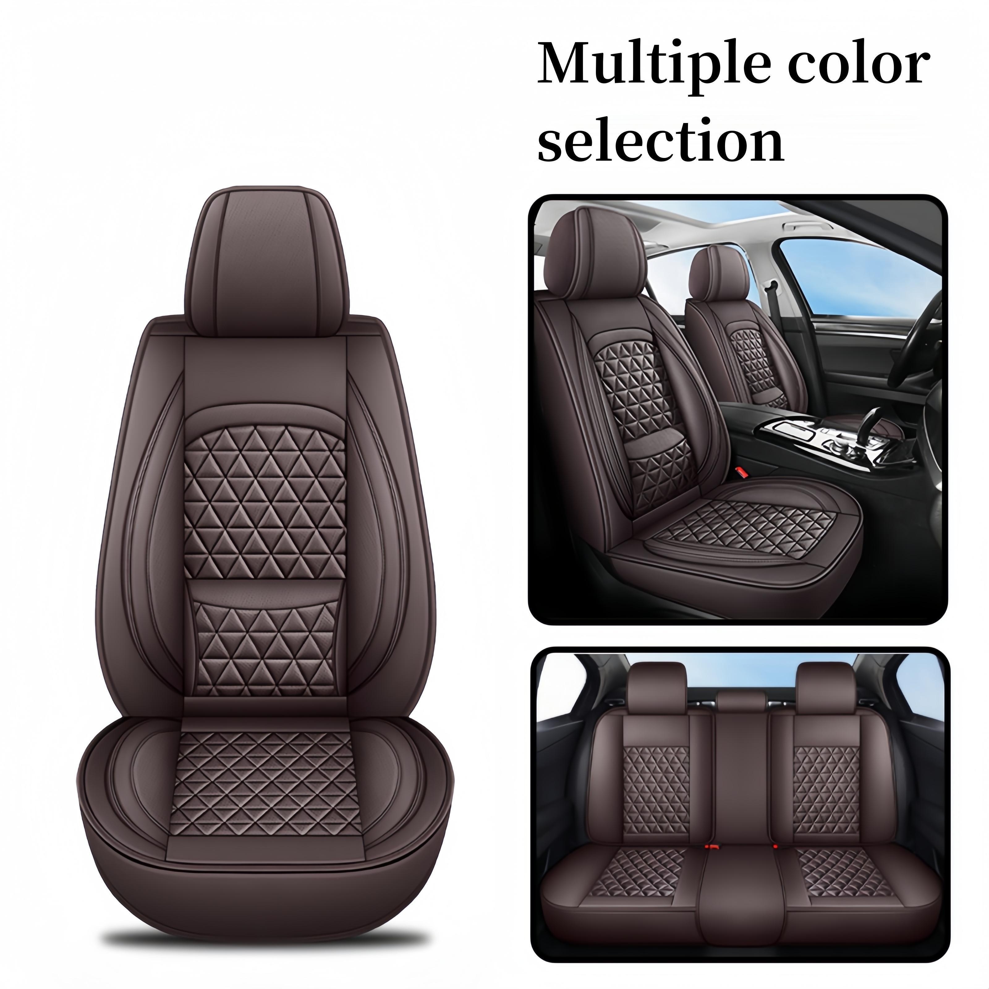 

5 Seats Car Full Coverage Premium Pu Leather Seat Protector Universal Car Seat Covers With Fixed Lumbar Support