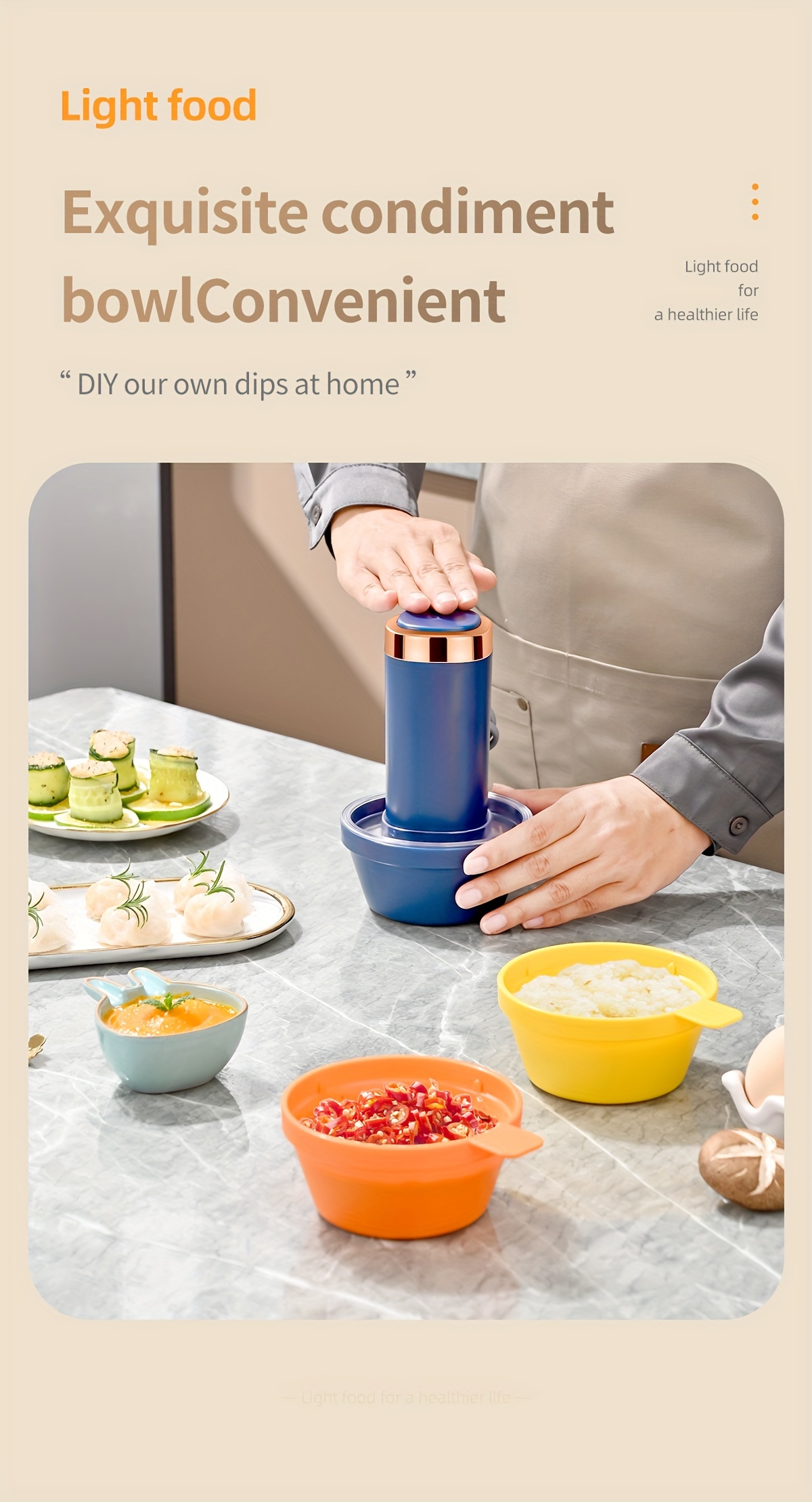 plug in model with a 1 2l glass meat grinder bowl and three 0 25l seasoning small bowls household preparation seasoning machine multifunctional electric grinder baby food grinder minced meat grinder food chopper electric vegetable chopper garlic seasoning machine ice crusher with 2 four blade blades for chopping fruits meats vegetables baby food nuts ice and   seasonings for preparation Product details 5