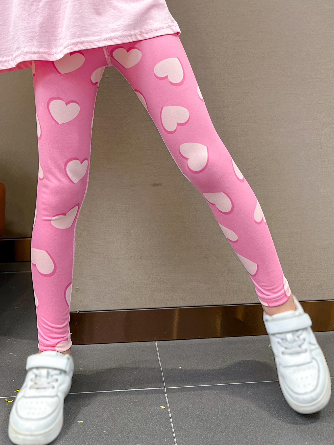 stretchy girls' donut pattern leggings soft Temu Kuwait