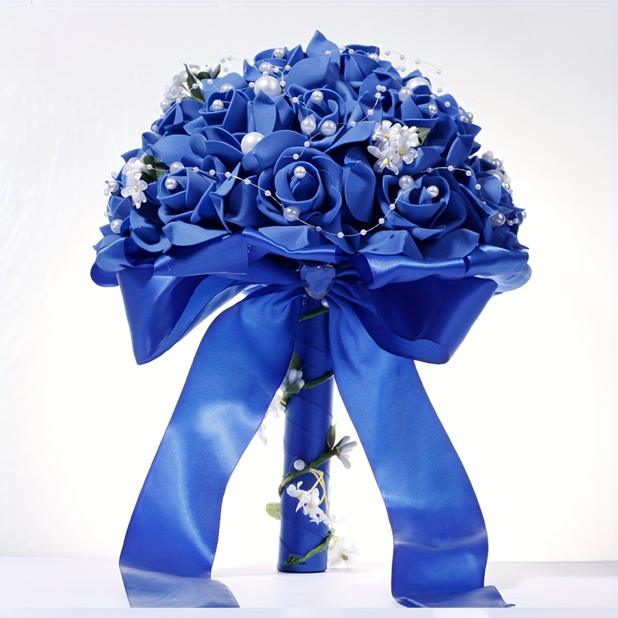 TEMU Ramo de boda romántico de estilo - Regalo de , rosas artificiales para y decoración de , para todas , decoración de Navidad, decoración de