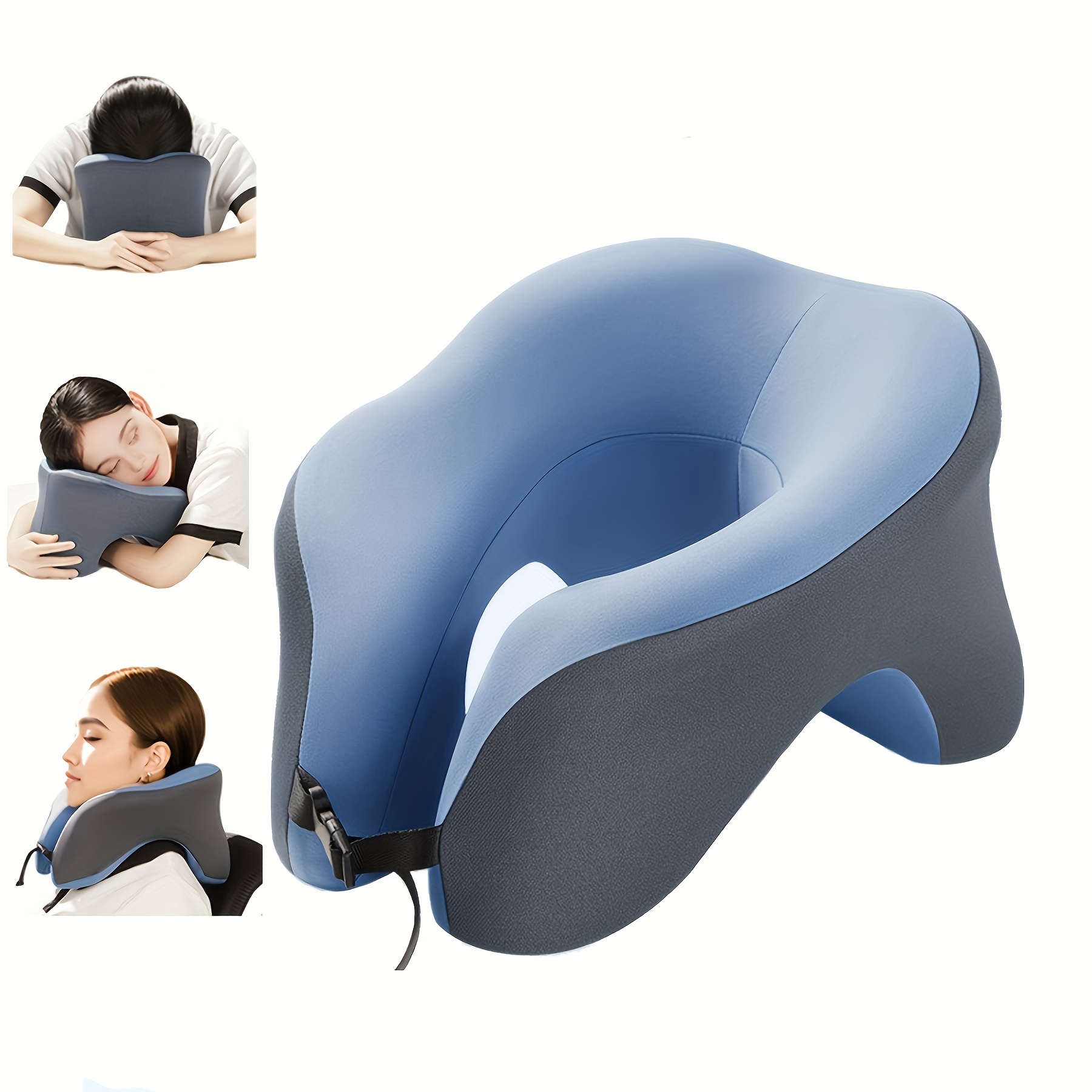 

Versatile U-shaped Memory Foam Pillow - Adjustable Head & Neck Support For Office Naps, Travel, And Chest - Soft Polyester Cover