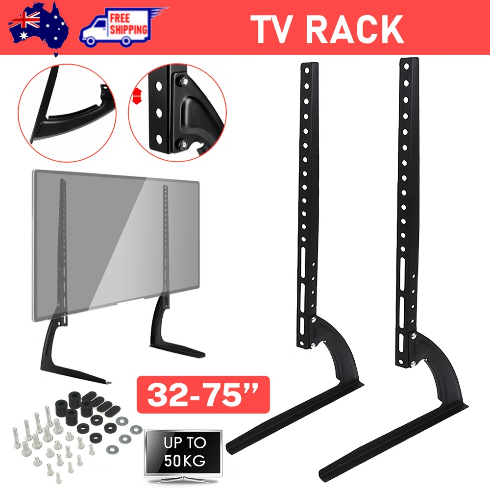 TEMU Mounting Fixed Tv Wall Mount Tv Bracket For Most 14-75 Inch Flat Screen Led Tv, Slim Flat Extra Wide Tv Mount Flush Low Profile For Max 50kg, Tv