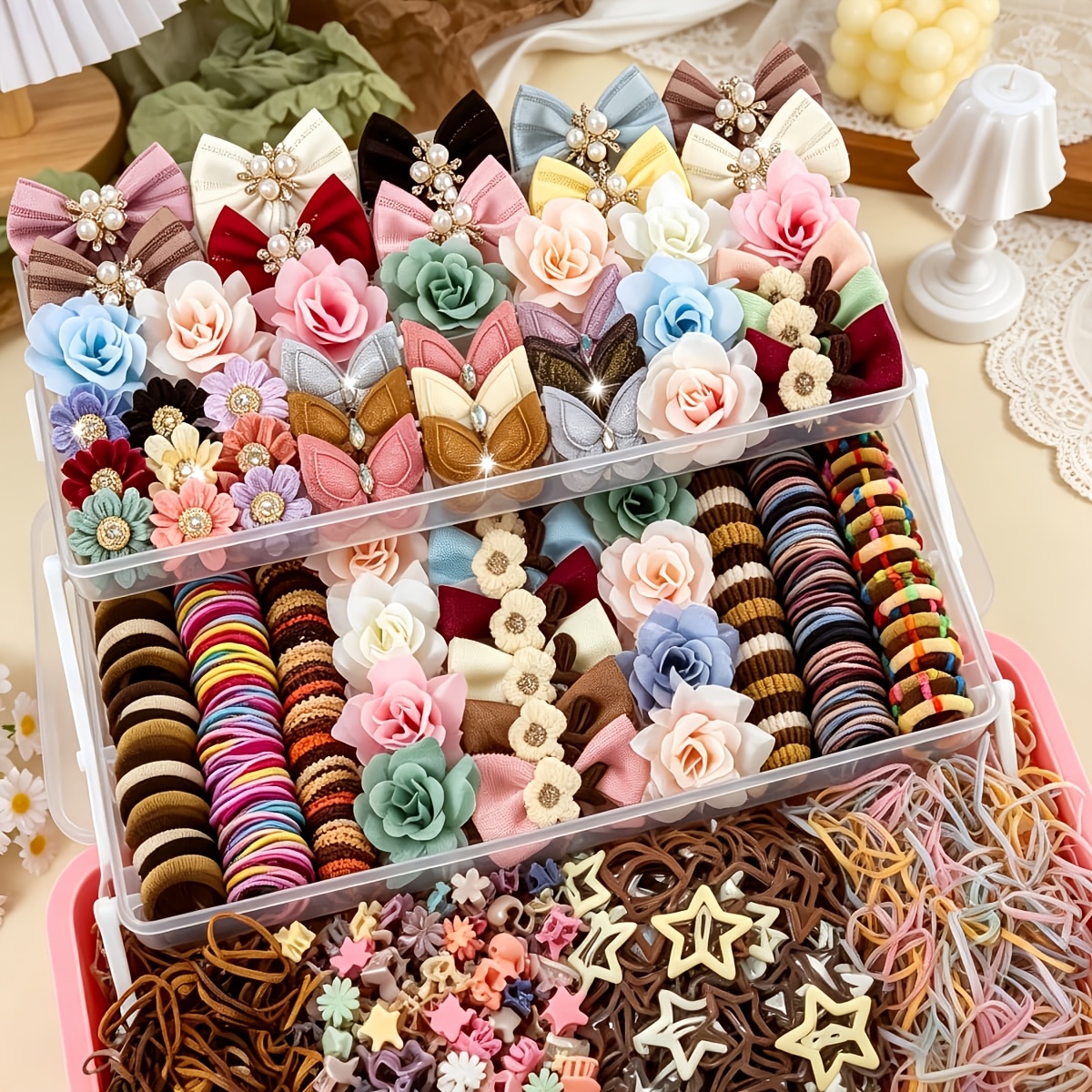 104pcs Morandi Vintage Hair Accessory Set
