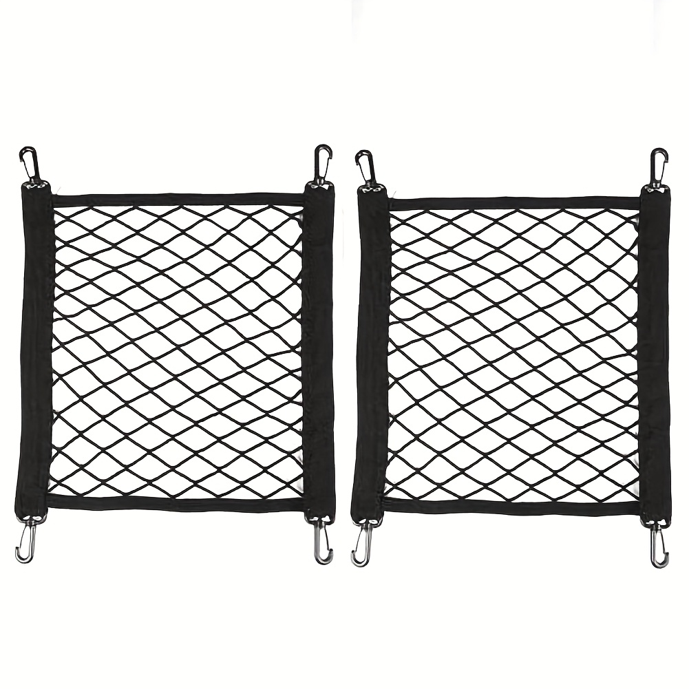 Set Of 2 Elastic Band Storage Nets Measuring 30x30cm For Vehicles Like Cars, Motorcycles, And Scooters