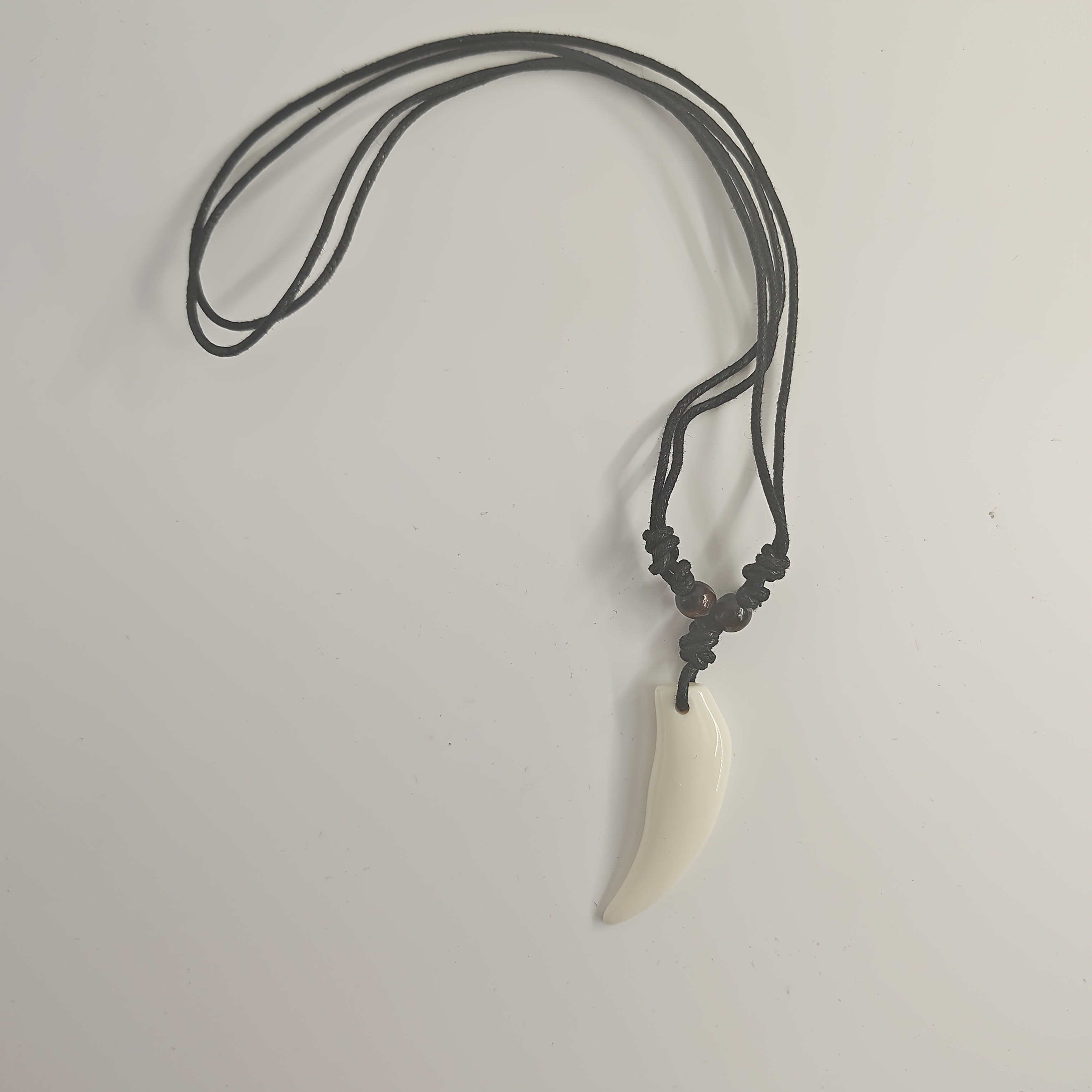 2pcs Vintage Wolf Tooth Necklace Set, Ethnic Style Gift