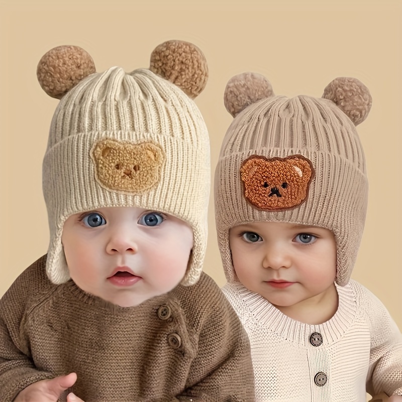 

Bear Ear Knit Hat For - , Beanie Ear , For & , 1-3