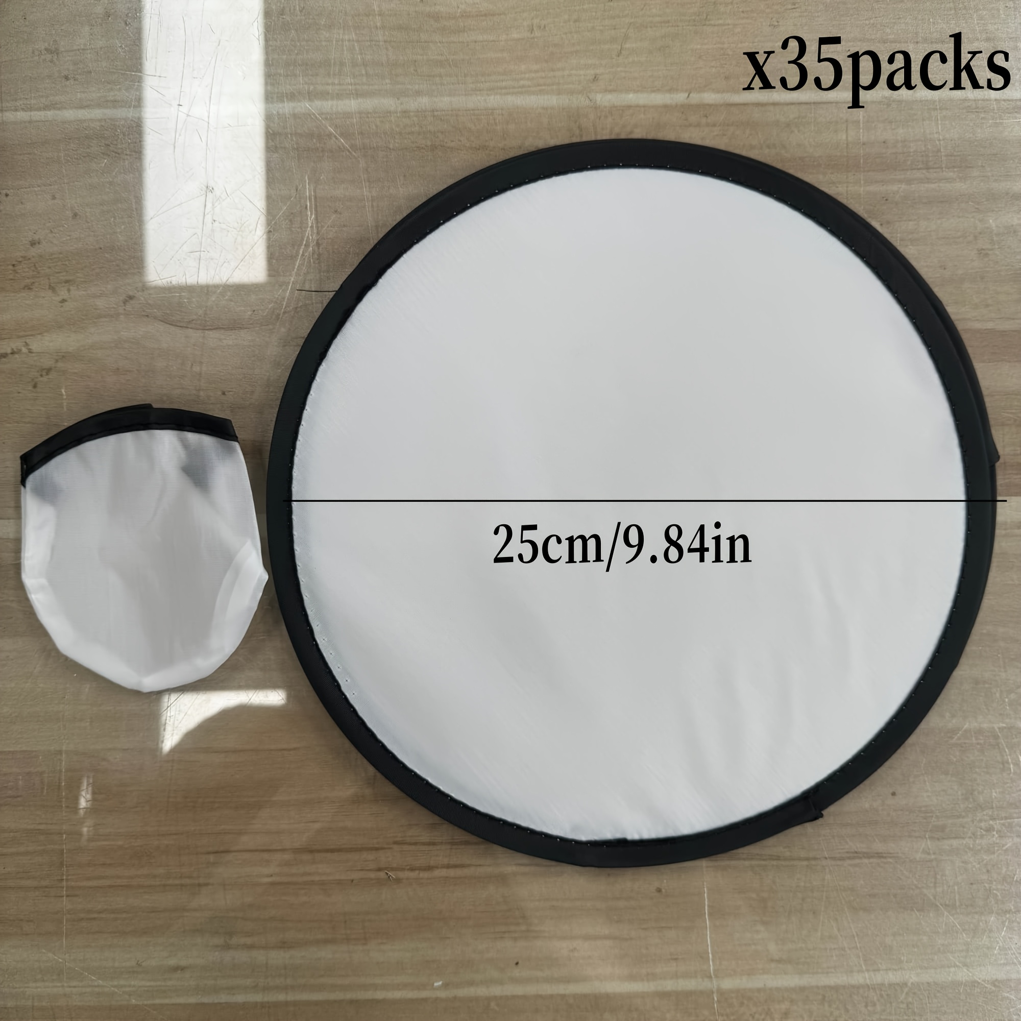TEMU Éventails pliants personnalisés - 25 cm (9,84 pouces), Fond uni par défaut, Éventails pliants portables, de 35 pièces (avec sac de rangement),
