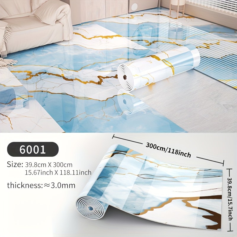 Image of 1 Roll/2 Roll Cycleader Self-adhesive Marble Floor & Wall Tiles - Waterproof Vinyl/pvc Suitable For Kitchen, Bathroom, Living Room - Modern Marble Pattern With Peel-on Installation (no Glue Needed)