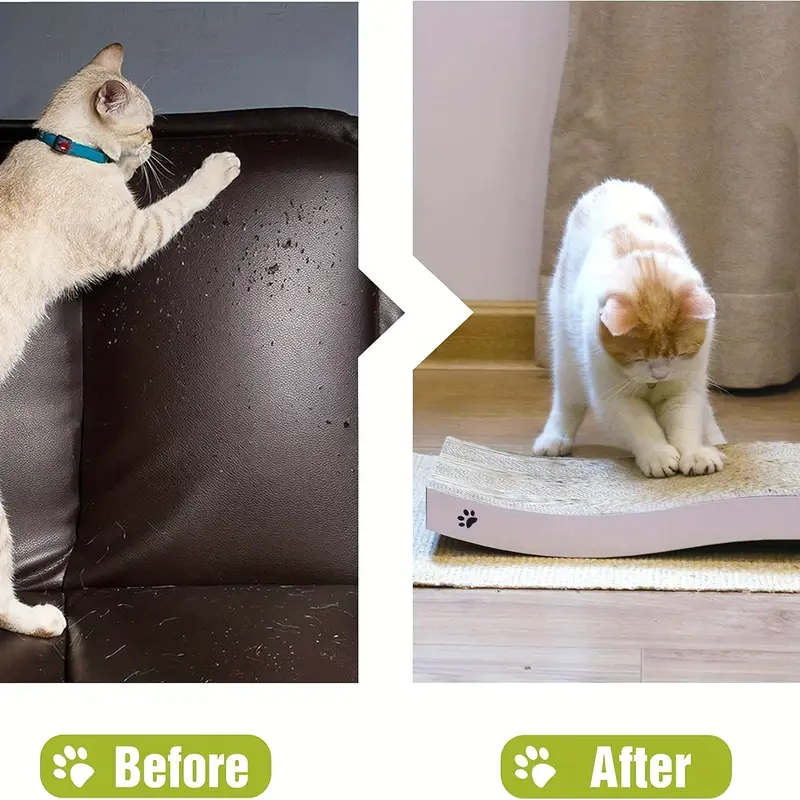 3pcs reversible cardboard cat scratchers large durable scratch boards for indoor cats with lounge area play sofa imitation hemp material multi purple details 0