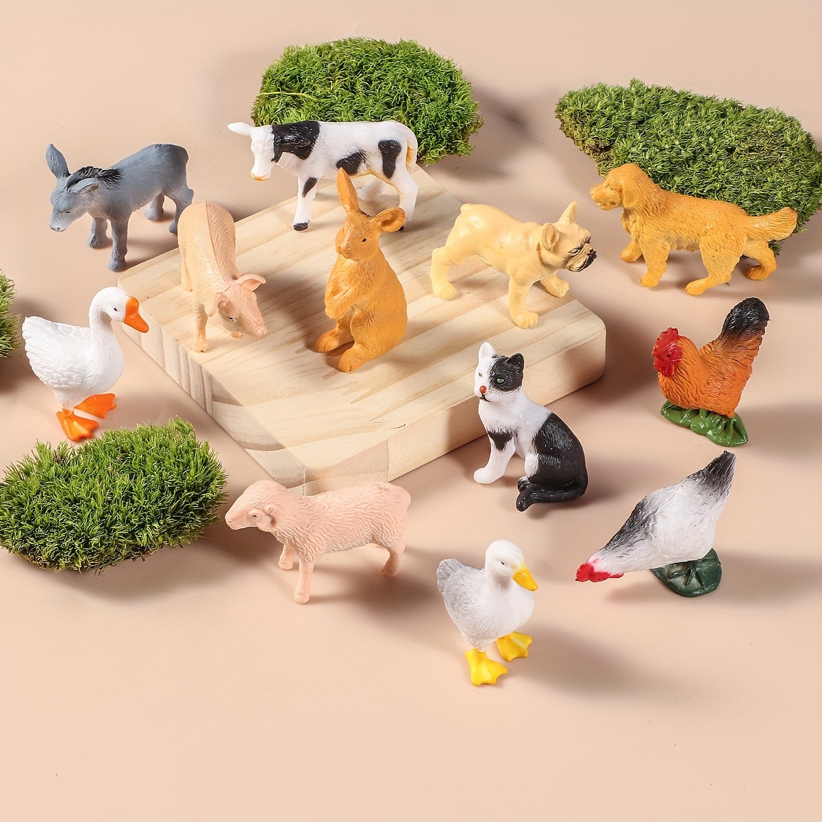 12pcs Small Farm Animals, Farm Animals Little People Animals With 12  Different Patterns Mini Realistic PVC Farm Animal Figurines Christmas  Halloween