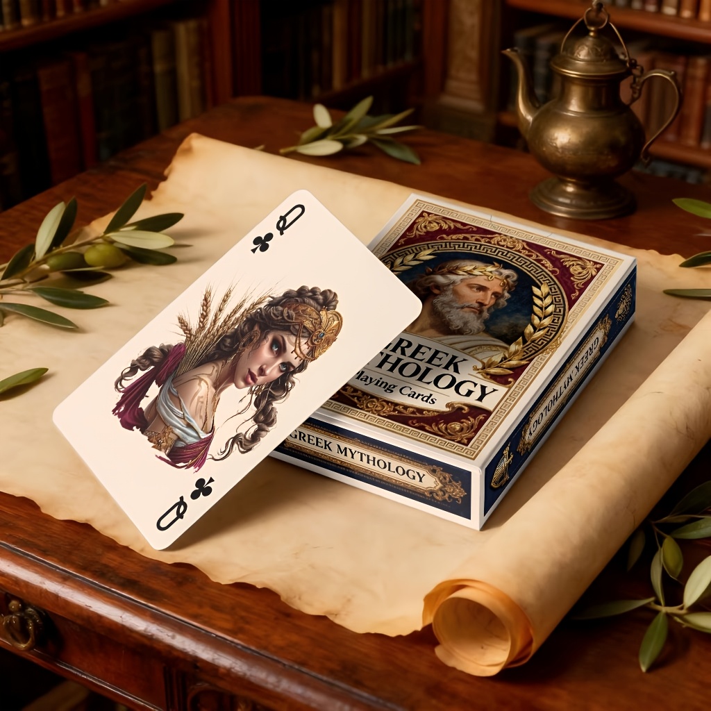 E-shop Spielkartenset im westlichen Mythologie-Design, mit dreischichtigem Papier mit schwarzem Kern, doppelseitiger Prägung hochwertigen Materialien,