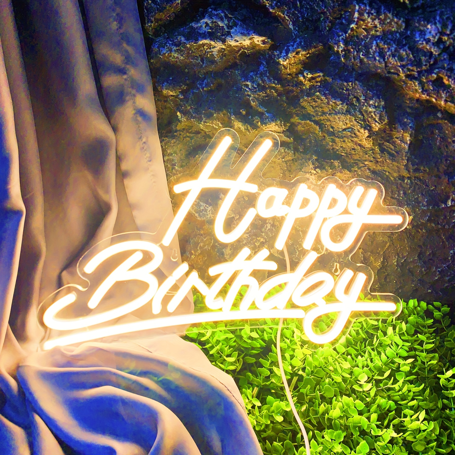 Image of Happy Birthday Neon Sign Battery Operated, Usb Powered Neon Signs For Wall Decor, Adjustable Brightness Happy Birthday Signs, Usb Light Compatible With Laptop