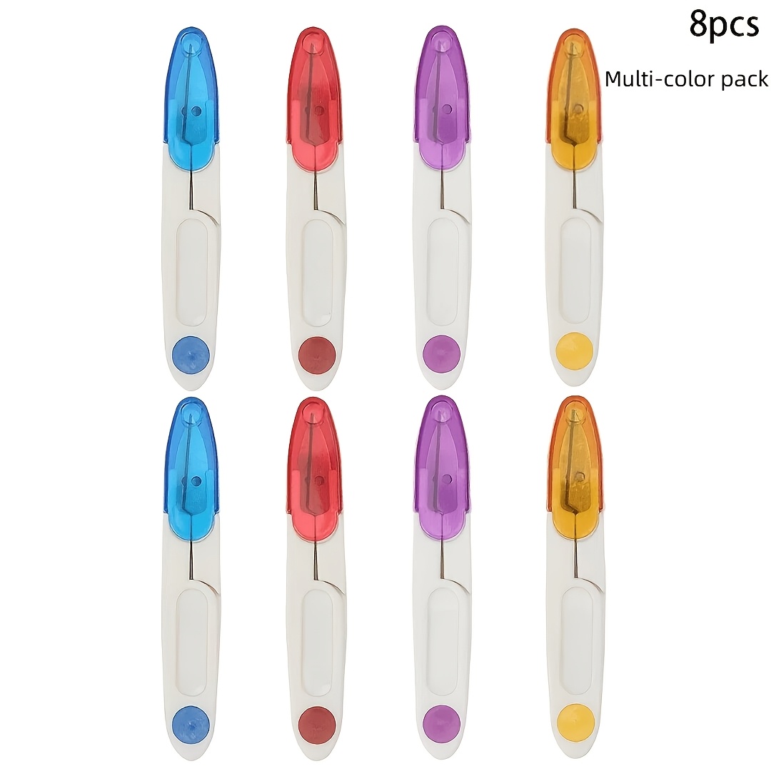 TEMU 8pcs Sewing Scissors Set, High Carbon Steel Thread Cutter, 4.53-inch Sewing Thread Head Cutter, Suitable For Sewing, Splicing, Weaving, Jewelry