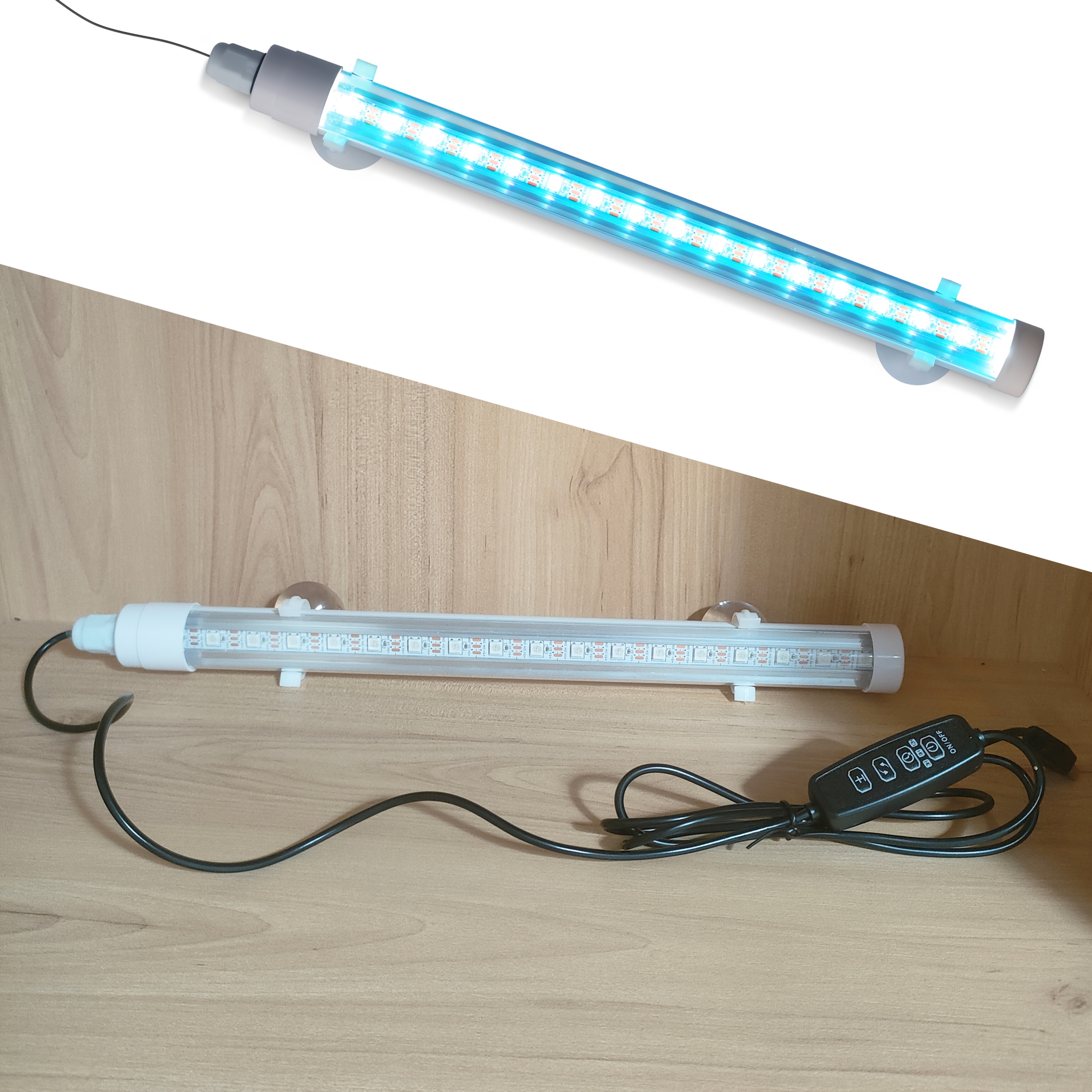 E-shop 1 Stück, Intelligente Aquarium-Dekorationsleuchte mit 4-Tasten-Bedienung RGB-Umschaltung. 3/9/12h Timer dimmbare Helligkeit für sorgenfreie