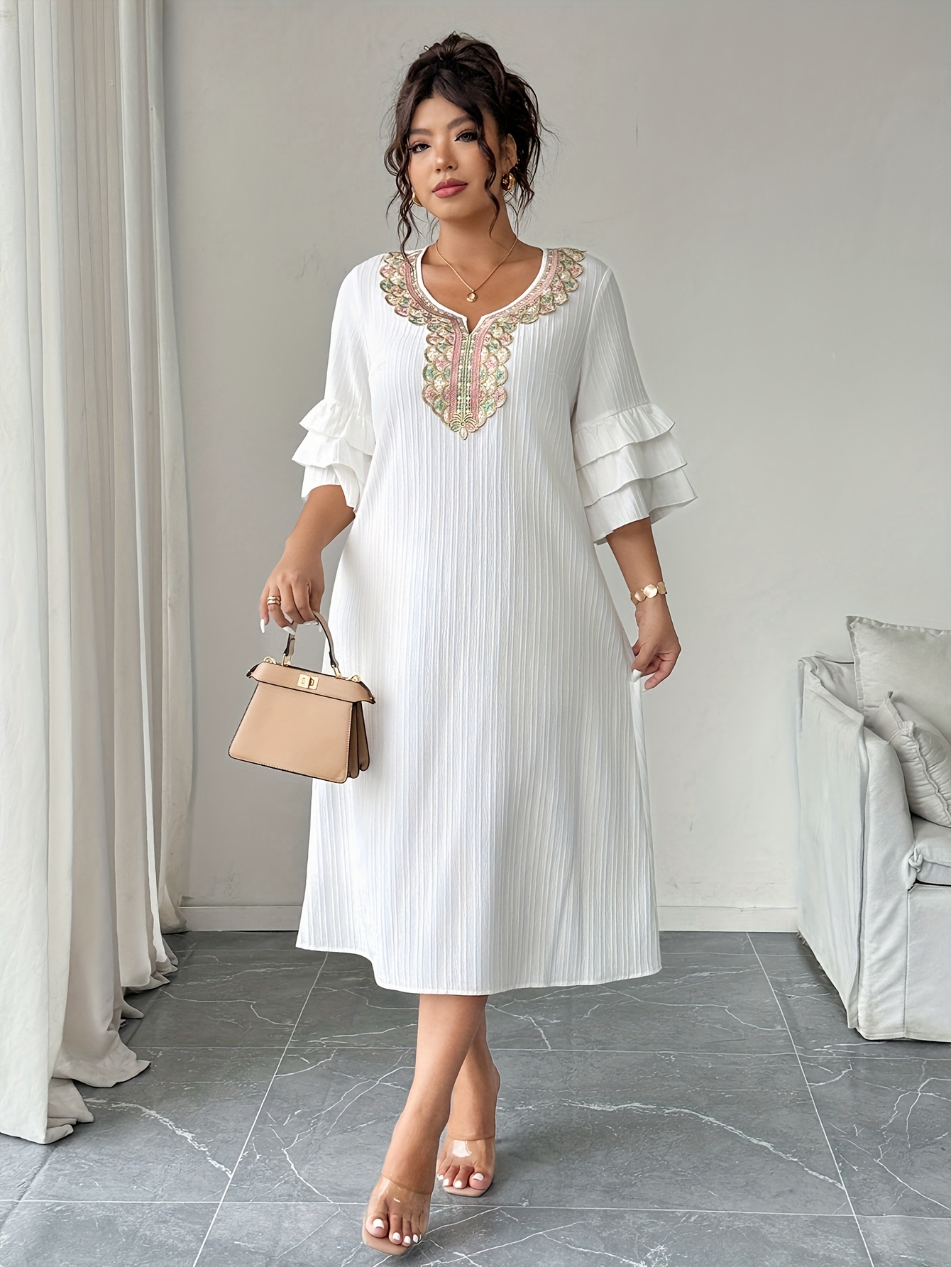 casual striped dress Karlie: Blue Stripe Vneck Novelty Button Maxi | Karlie Eye makeup ideas for Features:Print Lightweight And Comfy To Color:FrenchNavy (Teal)