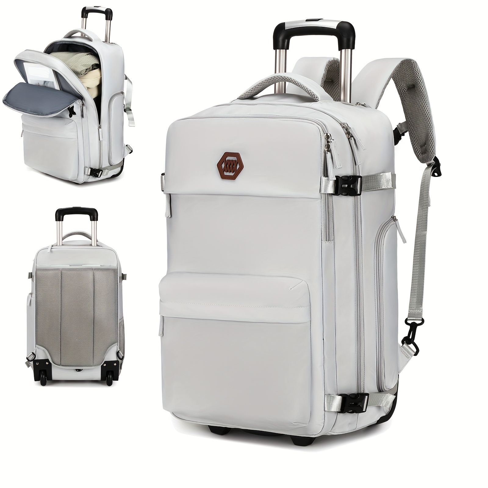 travel rolling backpack travel bag wheels large backpack - Temu Germany